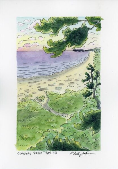 "Coastal Trees Day 18" Original Artwork - Image 2