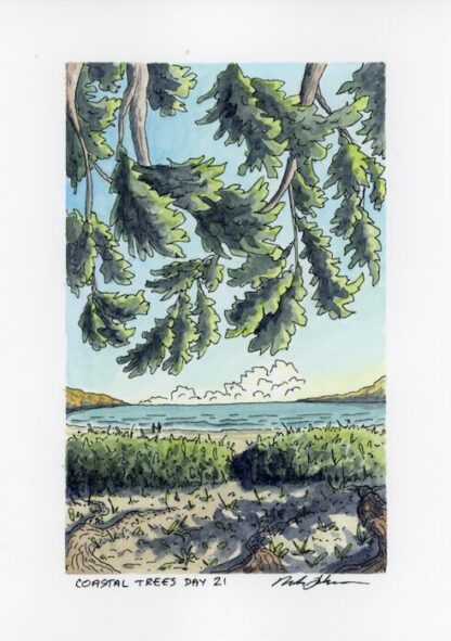 "Coastal Trees Day 21" Original Artwork - Image 2