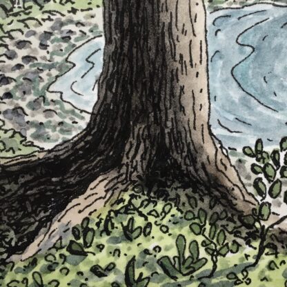 "Coastal Trees Day 1" Original Artwork - Image 3