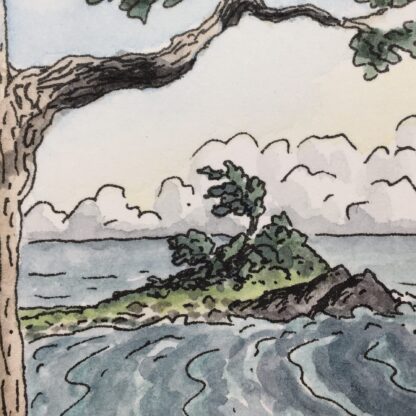 "Coastal Trees Day 1" Original Artwork - Image 4