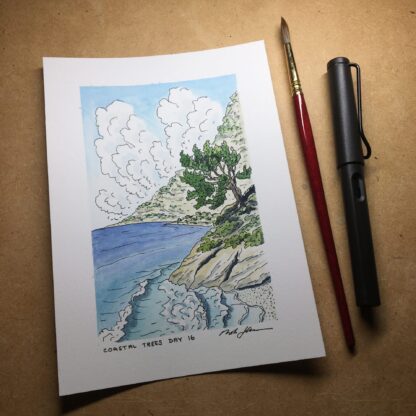 "Coastal Trees Day 16" Original Artwork - Image 5