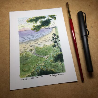 "Coastal Trees Day 18" Original Artwork - Image 5