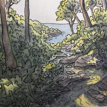 "Coastal Trees Day 29" Original Artwork - Image 3