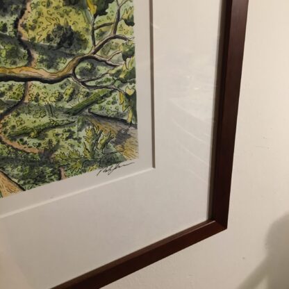 "Peering at Trails Below" Original Artwork (Framed) - Image 7