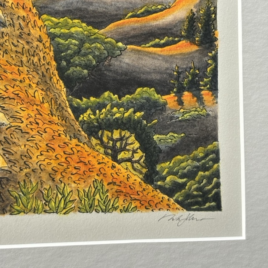 "Mt. Tam Sunset" Original Artwork (Framed) - Image 4