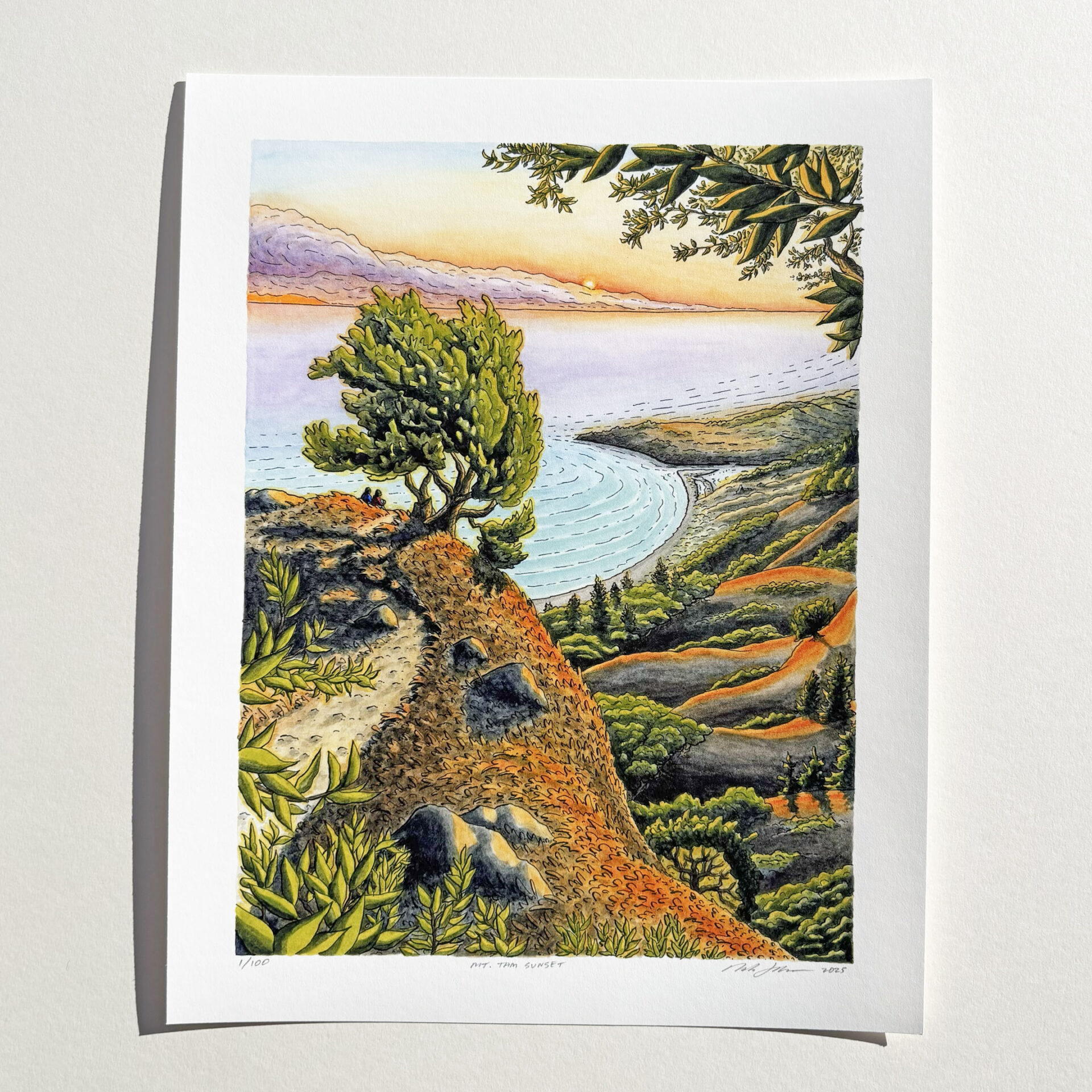 Limited Edition "Mt. Tam Sunset” Print