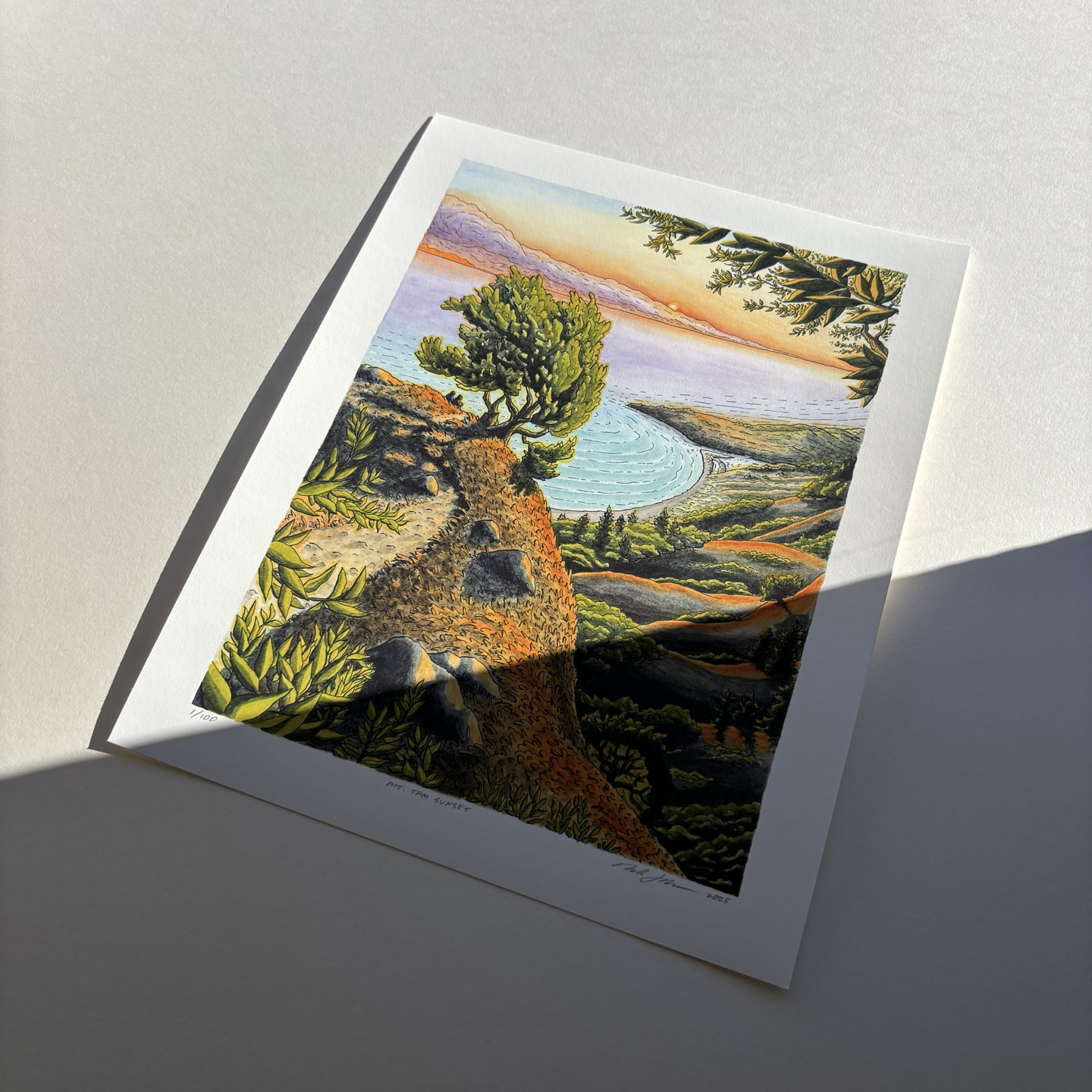 Limited Edition "Mt. Tam Sunset” Print - Image 5