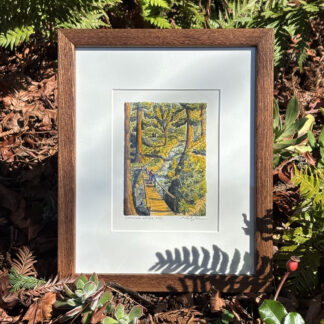 "Watching Water Fall" Original Artwork (Framed)