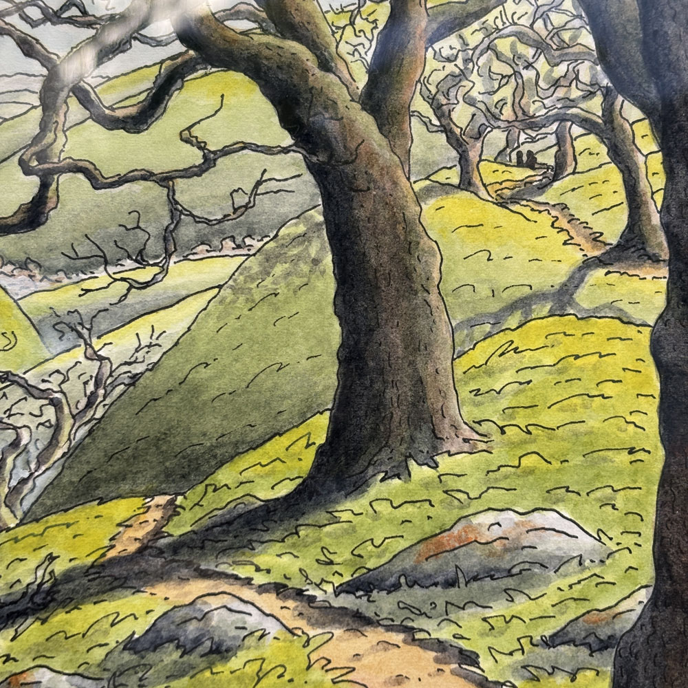 "Quiet Green Ridges" Original Artwork (Framed) - Image 4