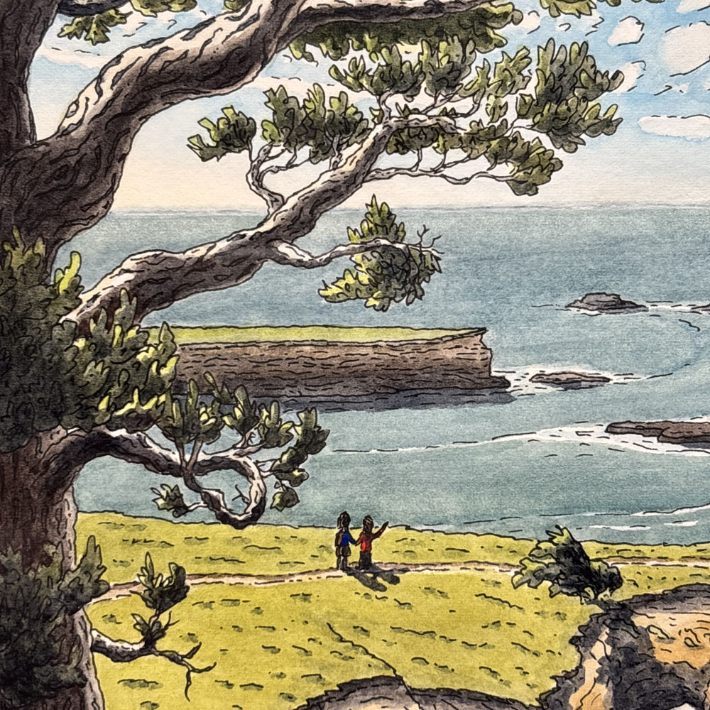 "Point Arena Bluffs" Original Artwork (Framed) - Image 3