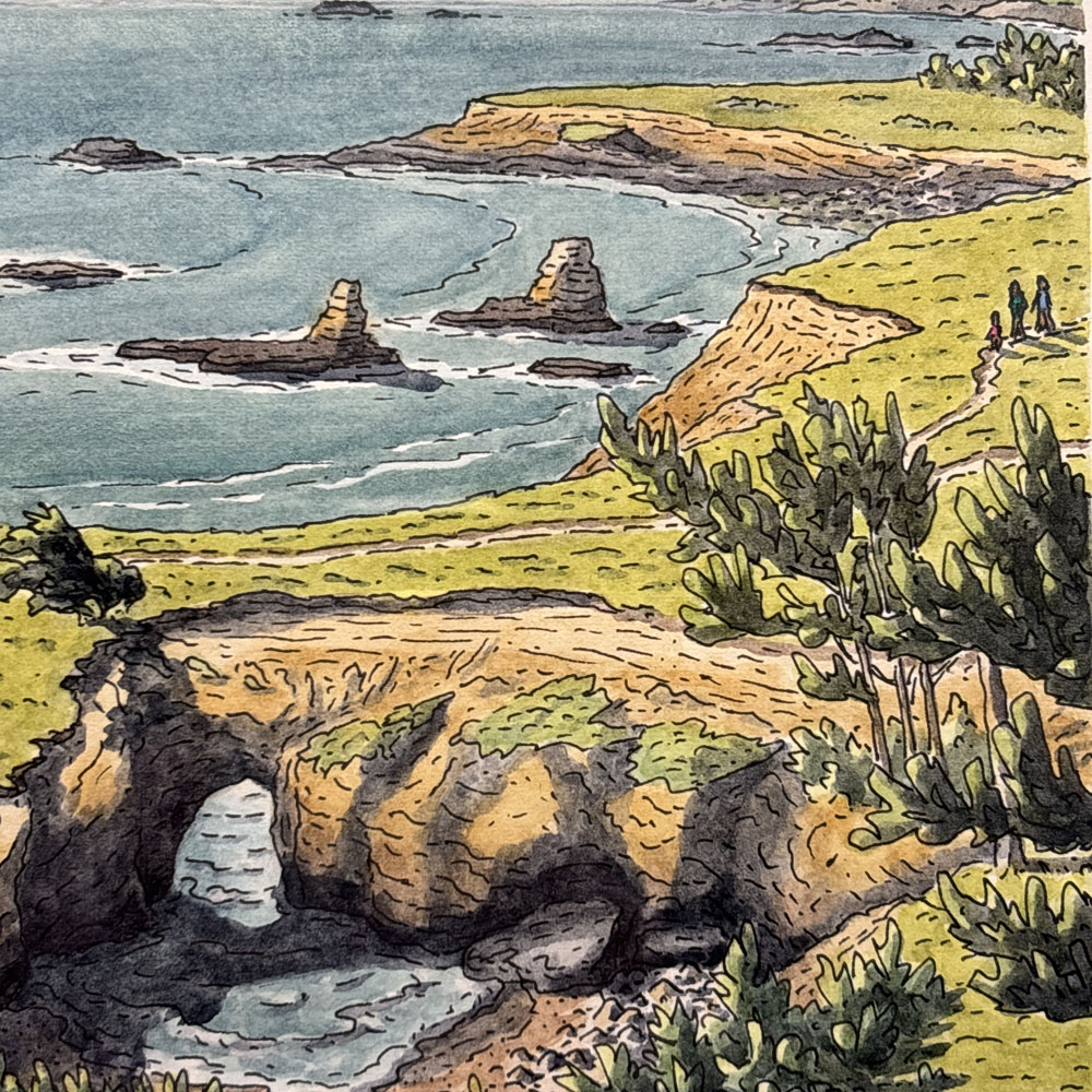 "Point Arena Bluffs" Original Artwork (Framed) - Image 4