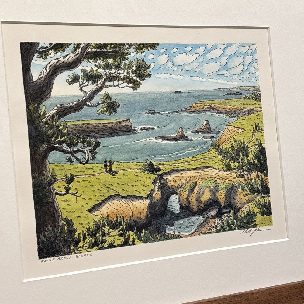 "Point Arena Bluffs" Original Artwork (Framed) - Image 2