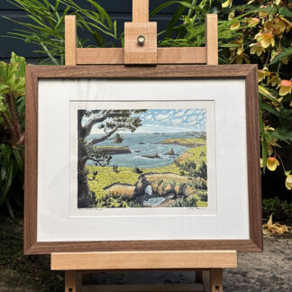 "Point Arena Bluffs" Original Artwork (Framed)