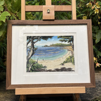 "Carmel Beach Shade" Original Artwork (Framed)